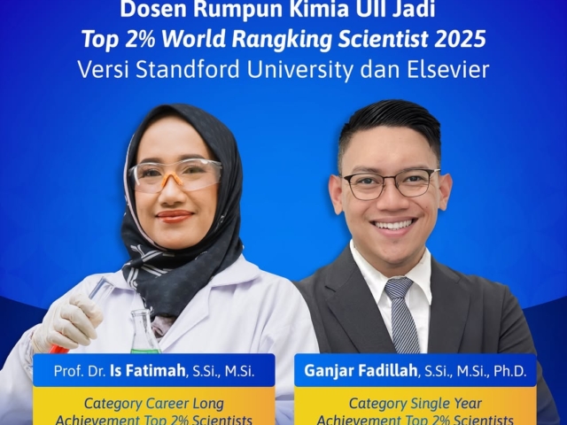 Membanggakan! 2 Dosen Jurusan Kimia Fakultas MIPA UII Masuk 2% Top Ilmuwan Dunia