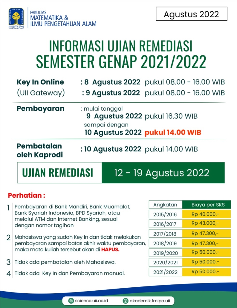 Fakultas Matematika Dan Ilmu Pengetahuan Alam - Universitas Islam Indonesia