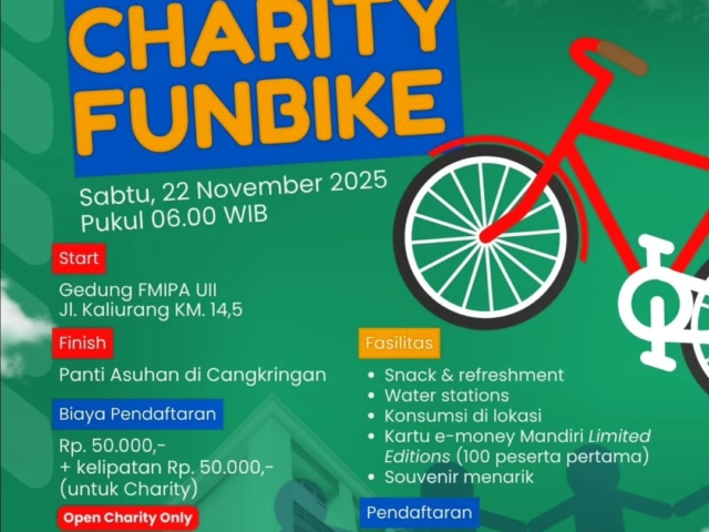 FMIPA UII Charity Funbike 2025: Mengayuh Semangat dan Solidaritas Sosial
