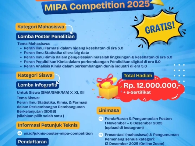 “Lomba Poster Tingkat Nasional” MIPA Competition 2025