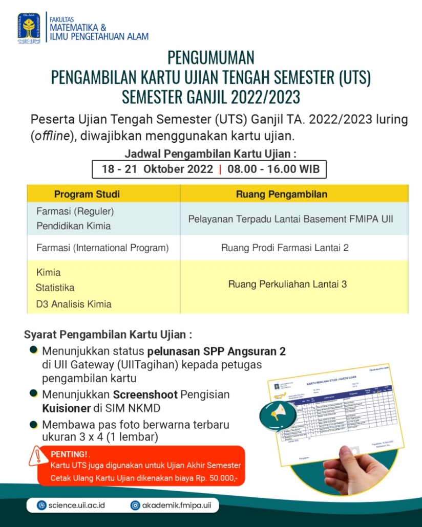 Syarat Mengikuti Ujian Tengah Semester (UTS) Dan Pengambilan Kartu ...